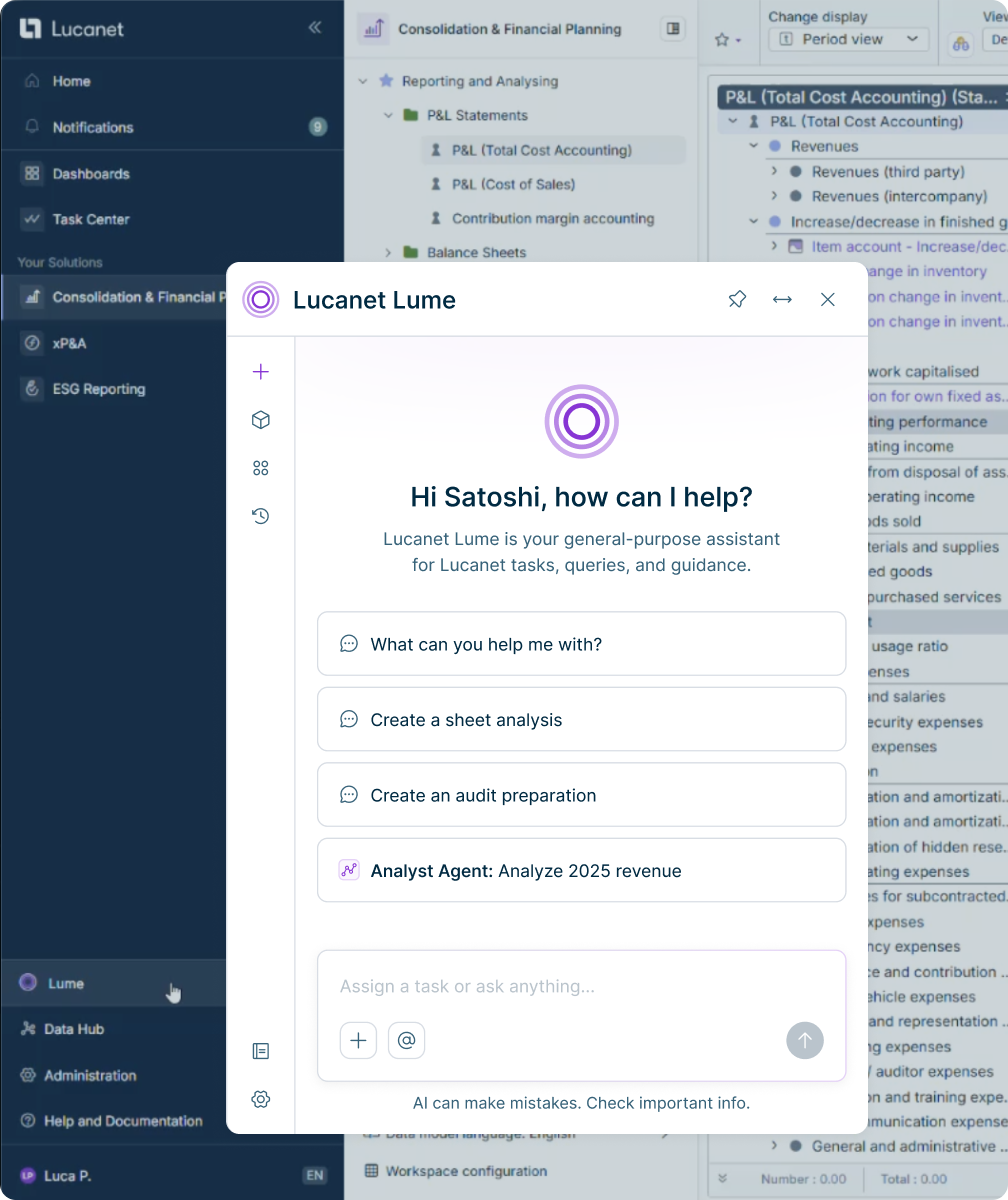 Lucanet Lume Intelligence built