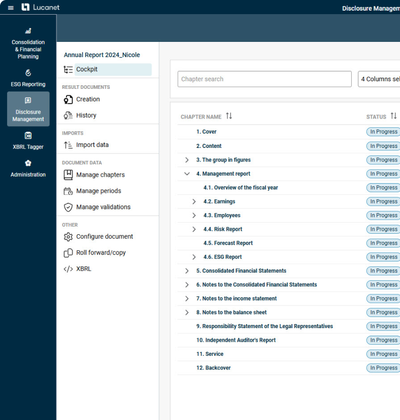 Disclosure Management - Streamlined reporting
