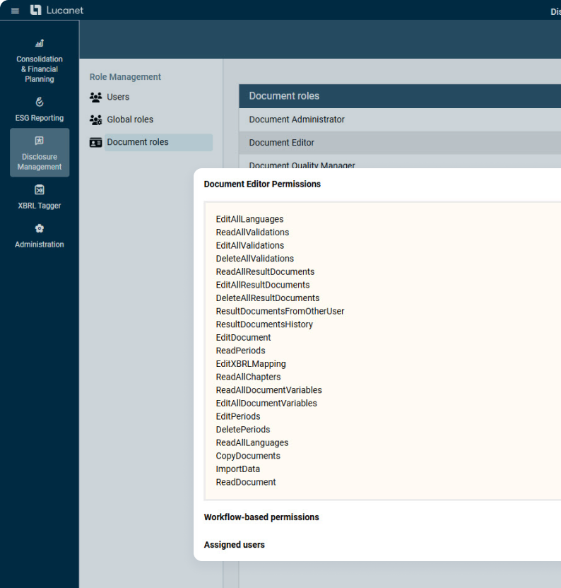 Disclosure Management - Secured user access