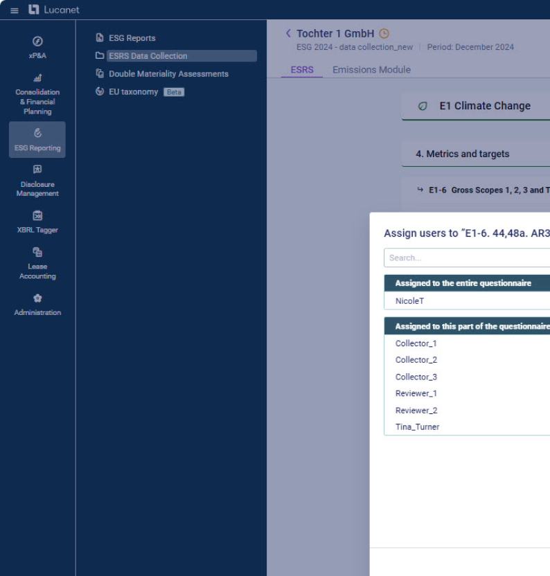ESG - Assign data collectors
