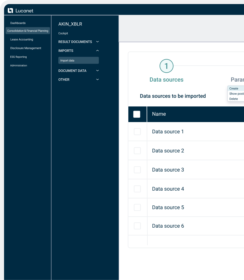 Disclosure Management in Lucanet