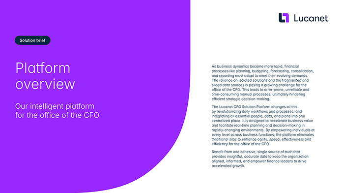 Lucanet solution brief platform overview