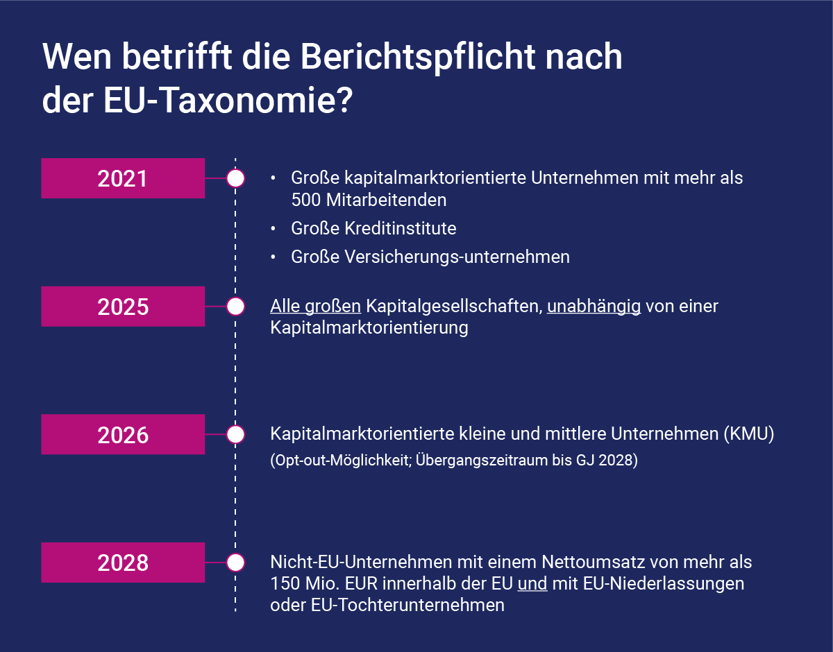 Wer betroffen Berichtspflicht EU-Taxonomie