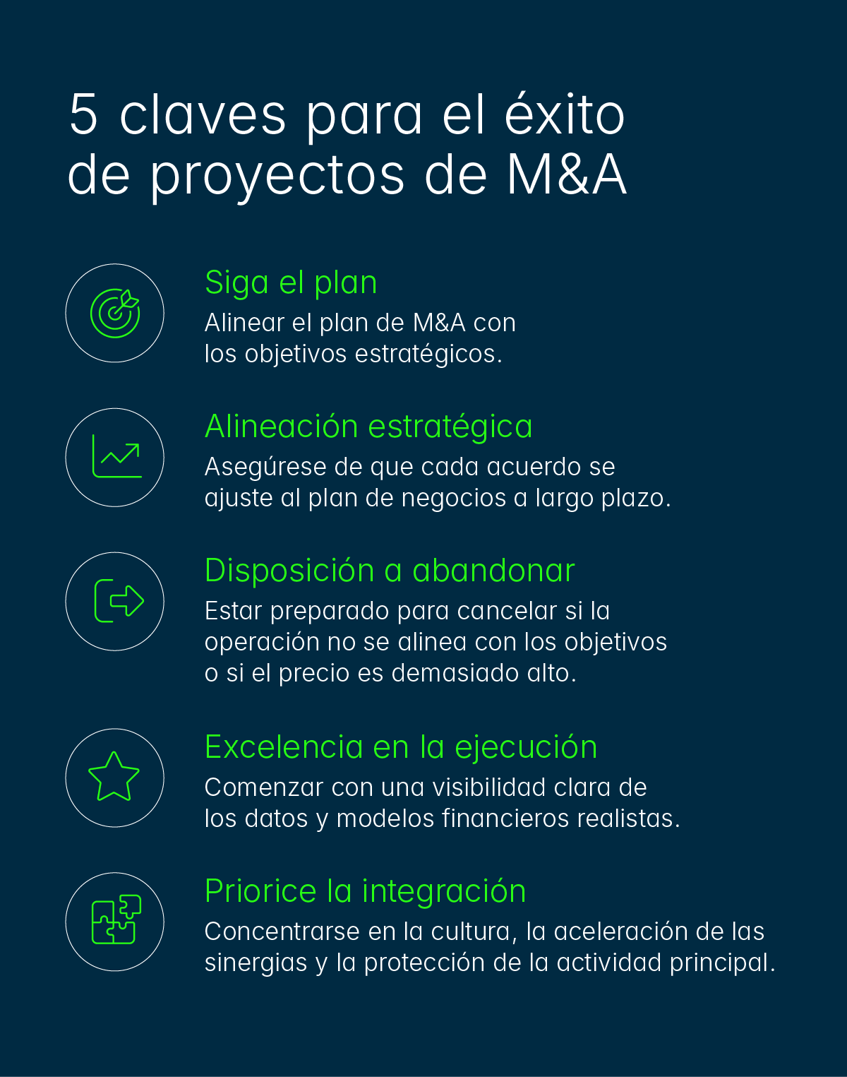 5 key success factors for M&A projects