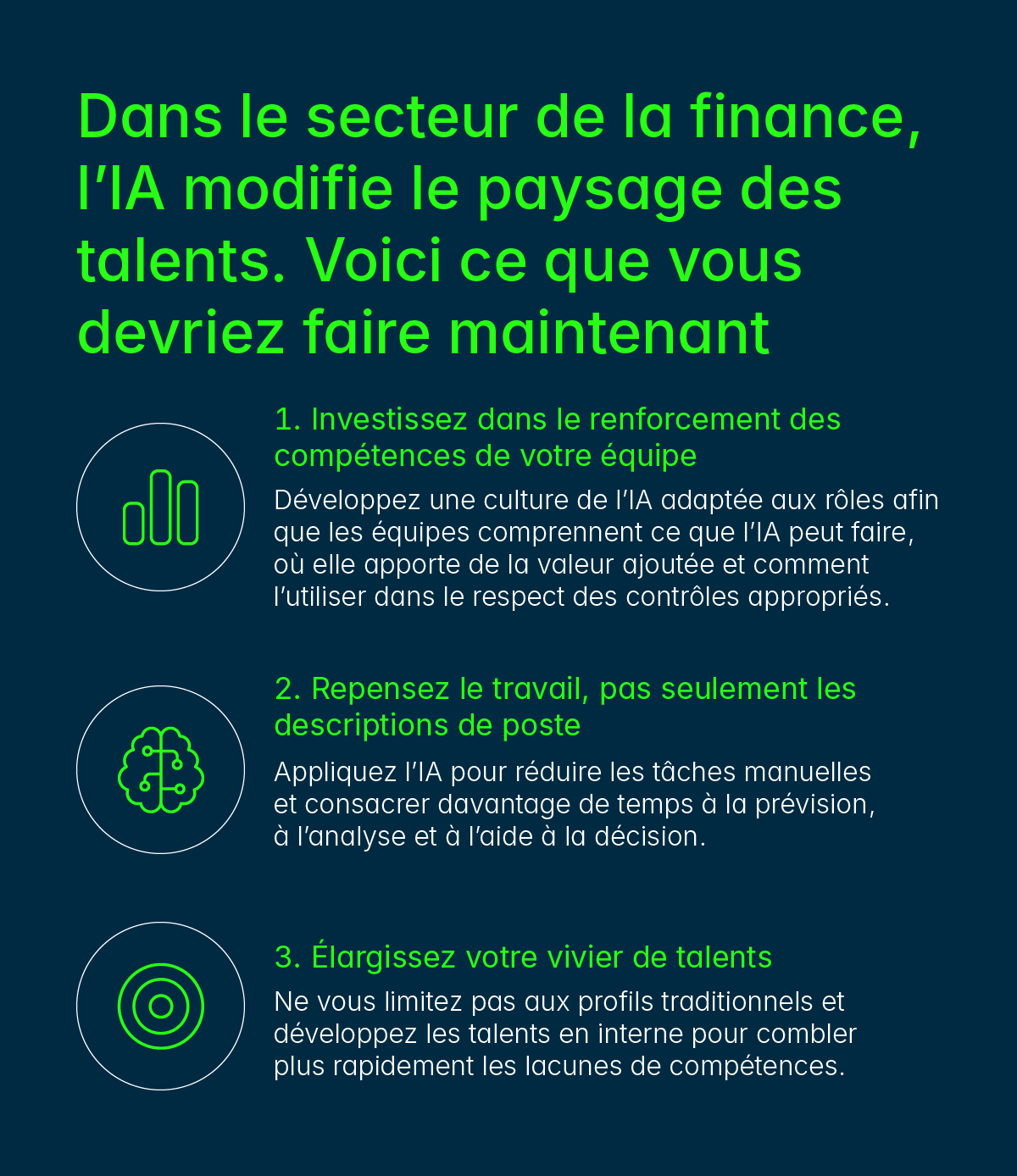 Dans le secteur de la finance, l’IA modifie le paysage des talents. Voici ce que vous devriez faire maintenant