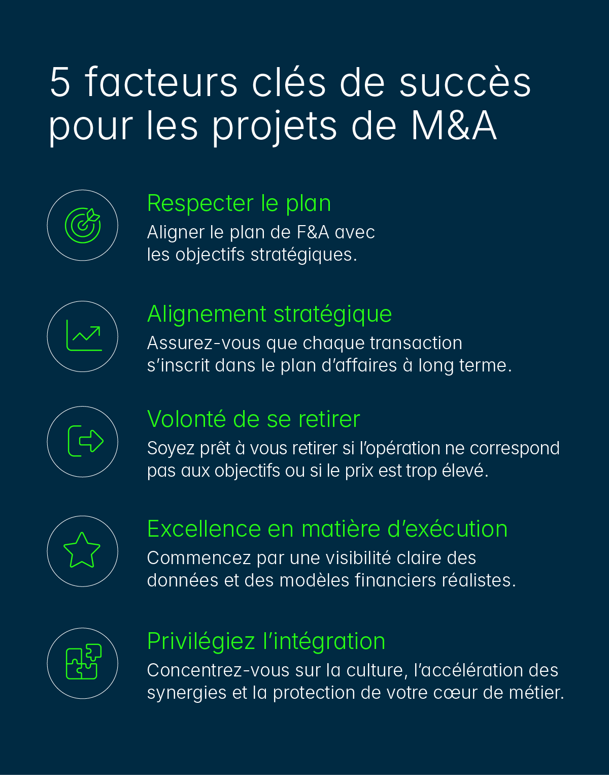 5 key success factors for M&A projects